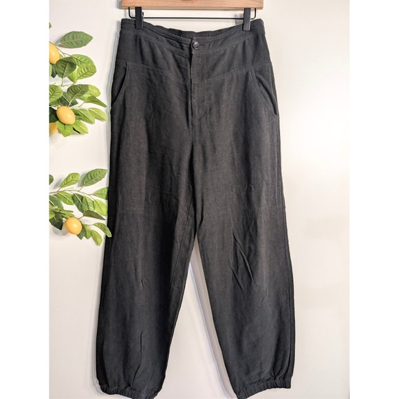 Anthropologie Pants - Anthropologie Black Linen Pants Sz 6